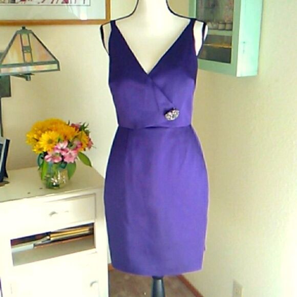 Kay Unger Stunning Satin Evening Dress - Picture 1 of 15